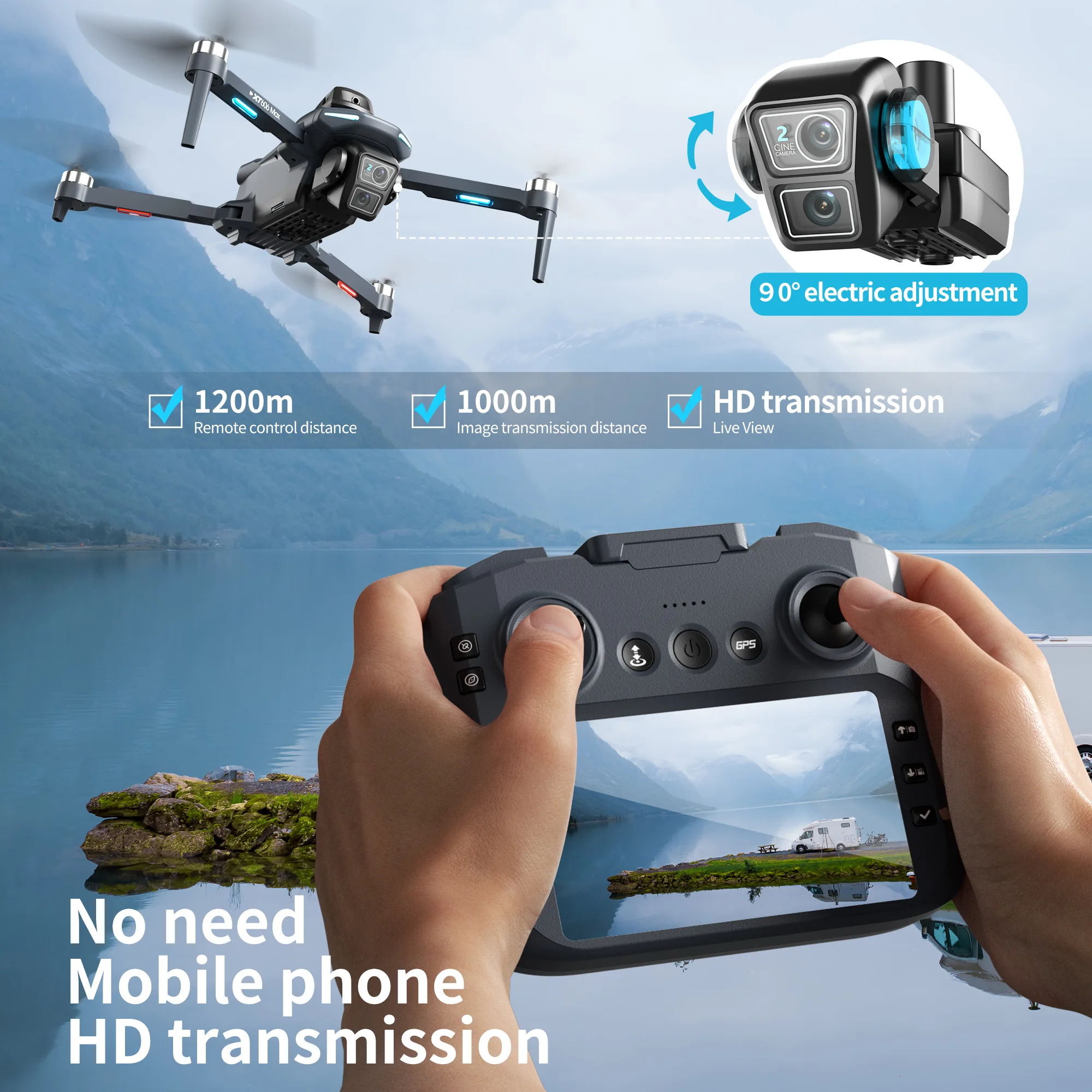 レノボ XT606 ドローン プロフェッショナル 8K HD - Drone Surveying のレビューと価格