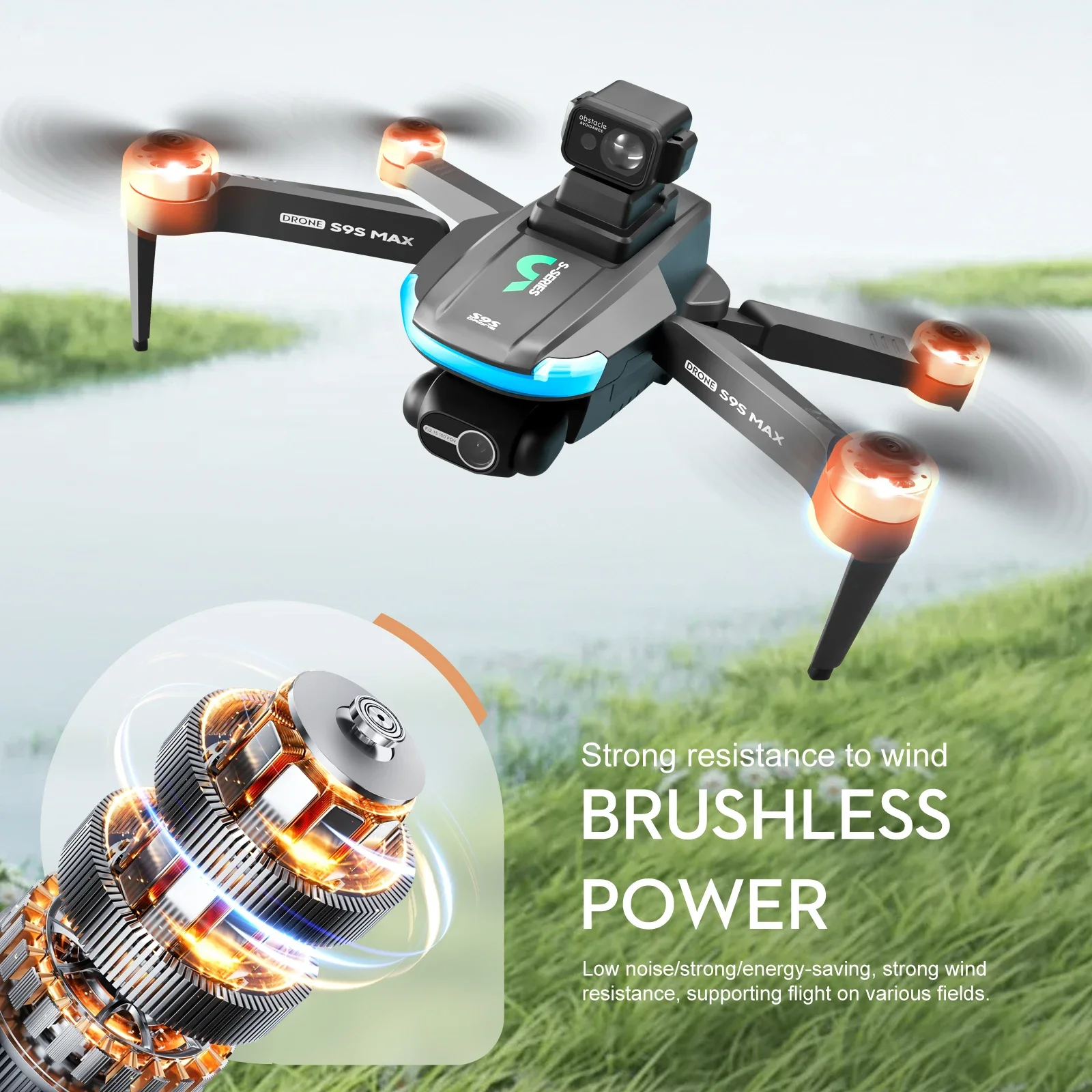 新しい S9S MAX ミニドローン 4K 2 軸 PTZ  - Drone Lidar のレビューと価格