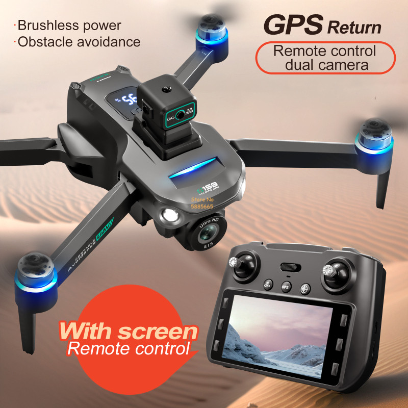 リモコン付きクワッドコプタードローン,障害物回避,LEDスク - Drone Lidar のレビューと価格